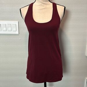 Lululemon Cool Racerback Burgundy Tank Top Size 8